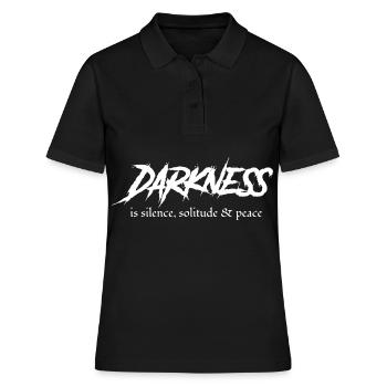 Gothic Lover Darkness Is Silence, Solitude And - Women's Polo Shirt - black - Front - Ailine (174cm)