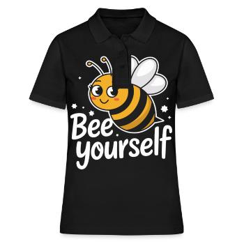 abeille abeille apicultrice abeille abeille - Polo Femme - noir - Devant - Ailine (174cm)