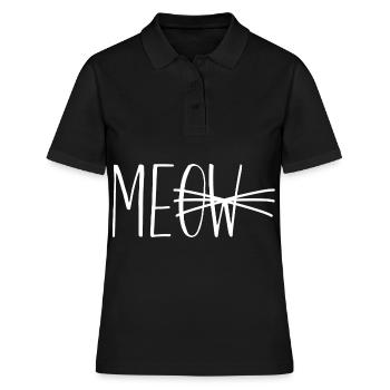Chat miaou - Polo Femme - noir - Devant - Ailine (174cm)