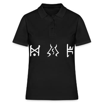 d2r runenwort jahithber - Frauen Polo Shirt - Schwarz - Vorne - Ailine (174cm)