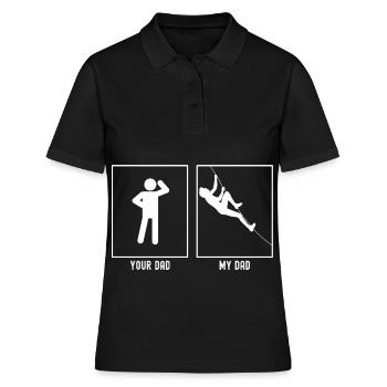 Your Father - My Father - Climbing Rappel Diagonal - Women's Polo Shirt - black - Front - Ailine (174cm)