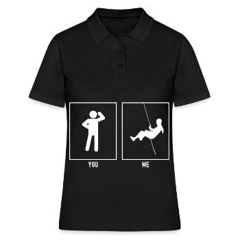 Vous - I - Escalade Descente en rappel - Polo Femme - noir - Devant - Ailine (174cm)