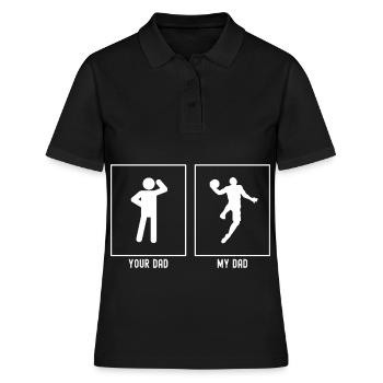 Ton père - Mon père - Basketball Slam Dunk - Polo Femme - noir - Devant - Ailine (174cm)