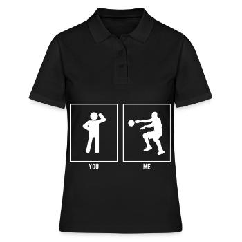 Vous - Moi - Pass Basketball - Polo Femme - noir - Devant - Ailine (174cm)