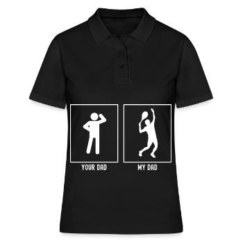 Ton père - Mon père - Tennis Serve - Polo Femme - noir - Devant - Ailine (174cm)
