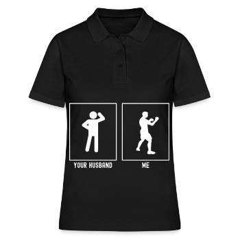 Ihr Ehemann - Ich - Boxen Solo - Frauen Polo Shirt - Schwarz - Vorne - Ailine (174cm)