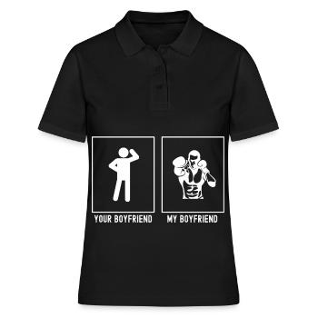 Dein Freund - Mein Freund - Boxen Profi - Frauen Polo Shirt - Schwarz - Vorne - Ailine (174cm)