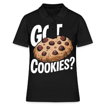 Cookies Cookie Keks Kekse Schokolade - Frauen Polo Shirt - Schwarz - Vorne - Ailine (174cm)