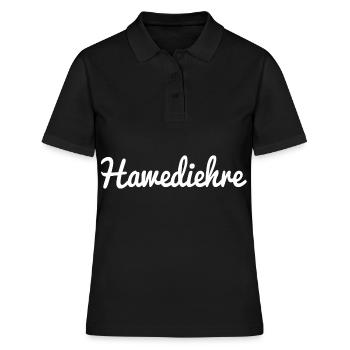 Hawediehre - dialecte de bienvenue bavarois - Polo Femme - noir - Devant - Ailine (174cm)