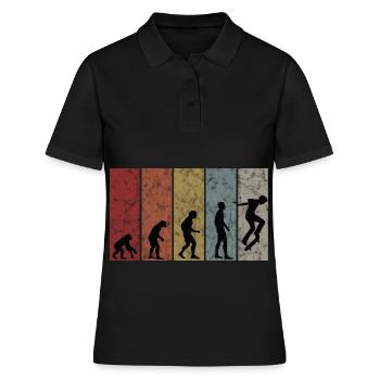 Evolution Skateboarder Skateboard Skater Skate - Polo Femme - noir - Devant - Ailine (174cm)