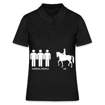 Dressage Cavalier de dressage Cheval d’équitation - Polo Femme - noir - Devant - Ailine (174cm)