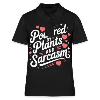 Végétarien Végétalien Végétarien Végétarien - Polo Femme - noir - Devant - Ailine (174cm)