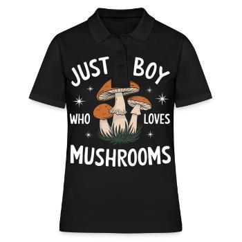 Champignons Champignons Champignon Champignon - Polo Femme - noir - Devant - Ailine (174cm)