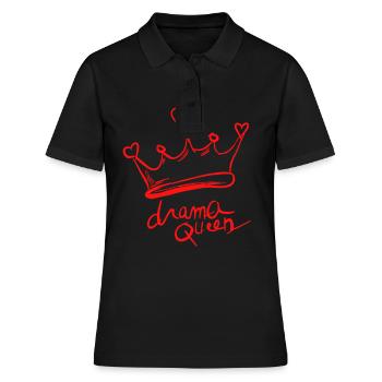 Drama Queen - Funshirt - Frauen Polo Shirt - Schwarz - Vorne - Ailine (174cm)