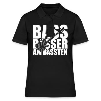 Bass Player Gift BASS BÄSSER AM BÄSSTEN bassist - Frauen Polo Shirt - Schwarz - Vorne - Ailine (174cm)