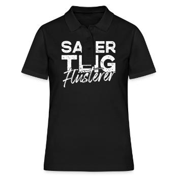 Sauerteig Teig Brot Bäcker Flüsterer Backen - Frauen Polo Shirt - Schwarz - Vorne - Ailine (174cm)