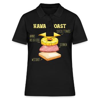 Hawaï Toast - Polo Femme - noir - Devant - Ailine (174cm)