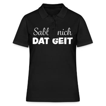 Norddeutschland norddeutsch Plattdeutsch Sprüche - Frauen Polo Shirt - Schwarz - Vorne - Ailine (174cm)