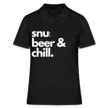 Snus Snuser Snusen Tabac à mâcher - Polo Femme - noir - Devant - Ailine (174cm)