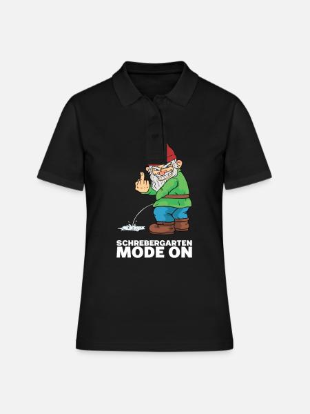 Allotissement en mode jardin sur mauvais nain de jardin - Polo Femme - noir