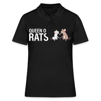 Queen of Rats - Frauen Polo Shirt - Schwarz - Vorne - Ailine (174cm)