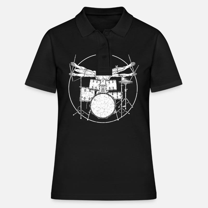 Batterie Percussion Percussion - Polo Femme - noir