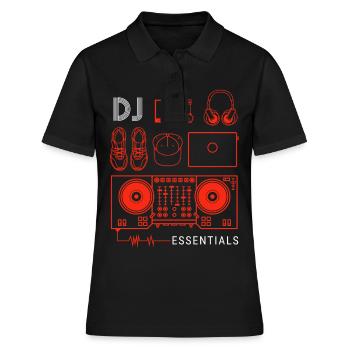 DJ Djing Geschenk Deejay Discjockey DJ Deejay - Frauen Polo Shirt - Schwarz - Vorne - Ailine (174cm)