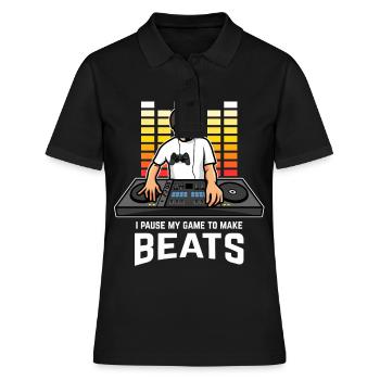 DJ Gamer Geschenk Deejay Discjockey Beatmaker - Frauen Polo Shirt - Schwarz - Vorne - Ailine (174cm)