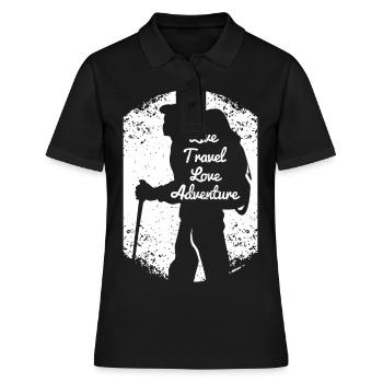 Travel Travel Holiday Adventure Tourist Gift - Women's Polo Shirt - black - Front - Ailine (174cm)