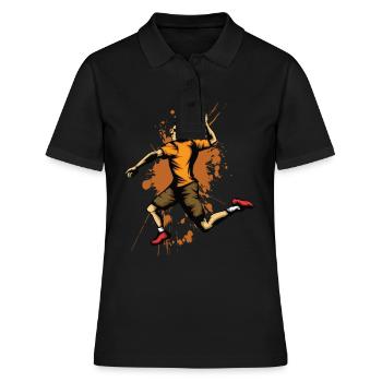 Handball Handballer Ball Ball sport Ball throw - Women's Polo Shirt - black - Front - Ailine (174cm)