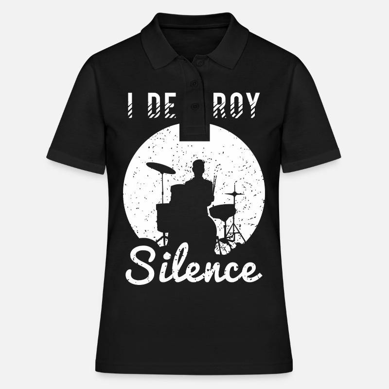 Batterie Percussion Percussion - Polo Femme - noir