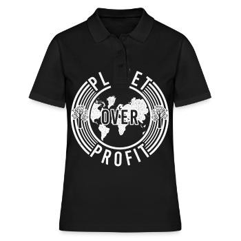 Changement climatique Environnement Environnement Planète - Polo Femme - noir - Devant - Ailine (174cm)