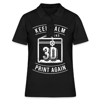 3D Print Gift Funny Quote 3D Print - Women's Polo Shirt - black - Front - Ailine (174cm)