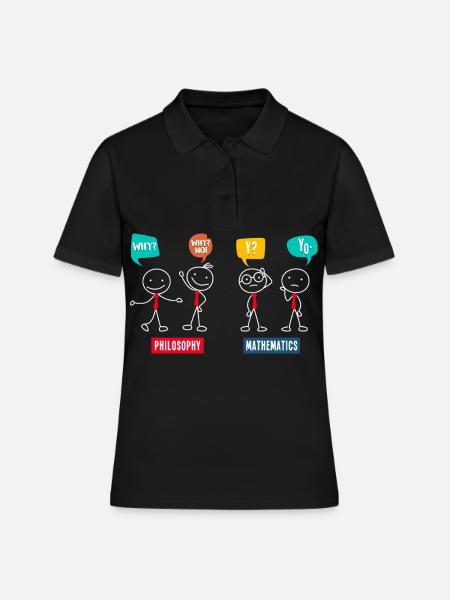 Philosophie vs. Mathématiques Mathématiques Mathématiques Professeur - Polo Femme - noir
