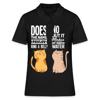 Pavlov's cat - psychology psychologist therapist - Women's Polo Shirt - black - Front - Ailine (174cm)