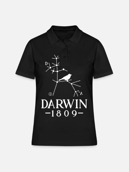 Darwin Evolution Biologie Biochimie Microbiologie - Polo Femme - noir