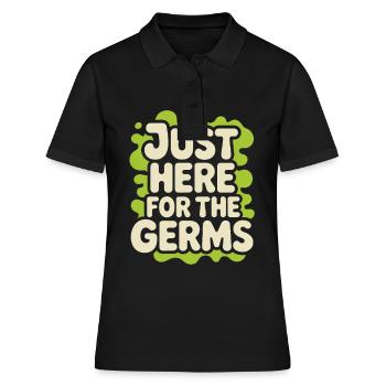 Just Here for the Germs Microbiologist - Women's Polo Shirt - black - Front - Ailine (174cm)
