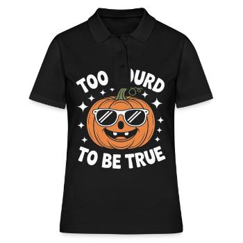 Trop de gourde pour être une vraie Halloween - Polo Femme - noir - Devant - Ailine (174cm)