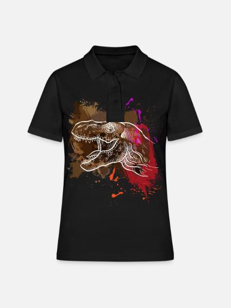 Dinosaure dinosaure - Polo Femme - noir