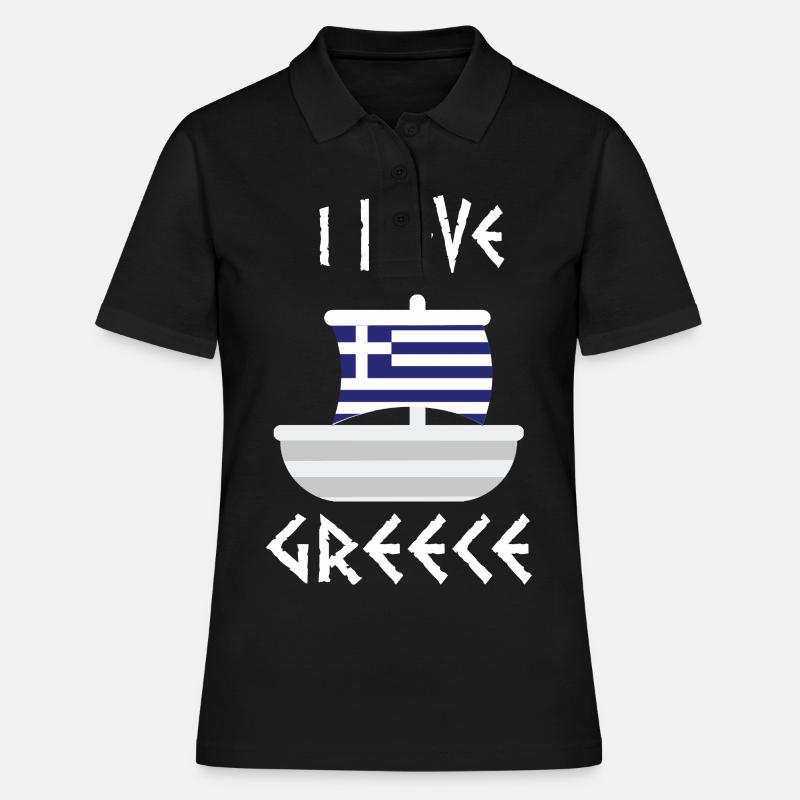 Grèce - Polo Femme - noir