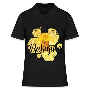 Apiculteurs - apiculture - apiculteurs - Polo Femme - noir - Devant - Ailine (174cm)