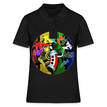 Grafitti - Graffitti Hobby - Loisirs - Polo Femme - noir - Devant - Ailine (174cm)