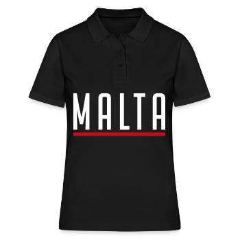 Malta - Frauen Polo Shirt - Schwarz - Vorne - Ailine (174cm)
