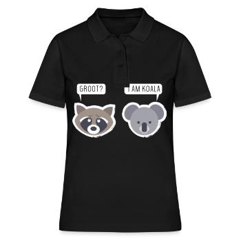Koala - Frauen Polo Shirt - Schwarz - Vorne - Ailine (174cm)