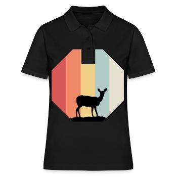 Cerf de cerf - Polo Femme - noir - Devant - Ailine (174cm)
