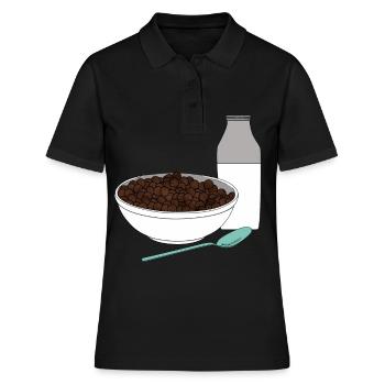 Cornflakes de Kellogg, c'est une idée cadeau - Polo Femme - noir - Devant - Ailine (174cm)