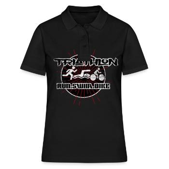 Triathlon - Frauen Polo Shirt - Schwarz - Vorne - Ailine (174cm)