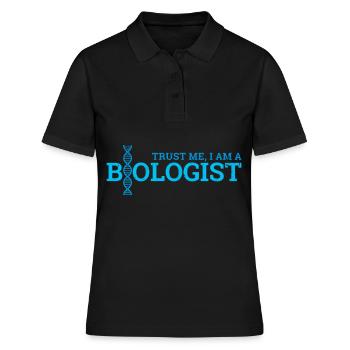 Biologie Biologe - Frauen Polo Shirt - Schwarz - Vorne - Ailine (174cm)