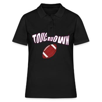 Touchdown Ball American Football Design - Frauen Polo Shirt - Schwarz - Vorne - Ailine (174cm)