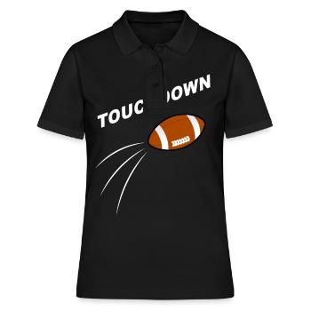 Touchdown American Football Design - Frauen Polo Shirt - Schwarz - Vorne - Ailine (174cm)
